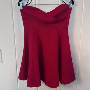 Forever 21 Strapless Red Dress